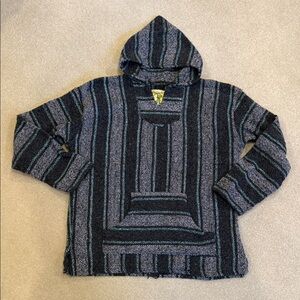 Dark Blue, Light Blue, and Gray Baja Hoodie